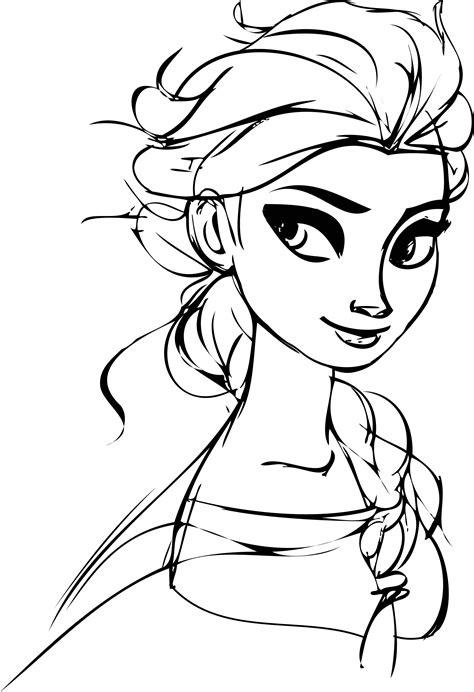 frozen elsa coloring pages